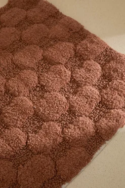 Calma House Tapetes Para Casa De Banho-Tapete de banho xadrez Oslo em tons de terra vermelho