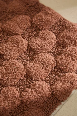 Calma House Tapetes Para Casa De Banho-Tapete de banho xadrez Oslo em tons de terra vermelho