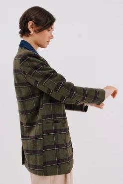 Cortefiel Blazers-tecido de pano americano Verde