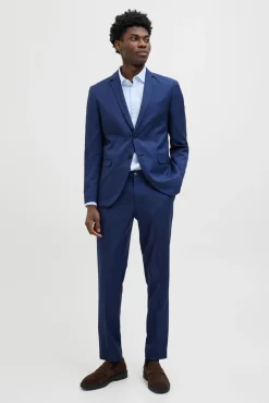 Jack & Jones Fatos-Terno masculino slim fit Azul