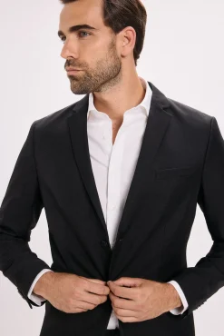 Jack & Jones Fatos-Terno masculino slim fit Preto