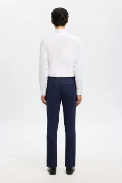 Selected Fatos-Terno slim fit de duas peças em lã fria Azul