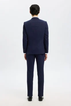 Selected Fatos-Terno slim fit de duas peças em lã fria Azul