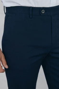 Pedro del Hierro Calças|Chinos-Textura de regular fit Chino Azul