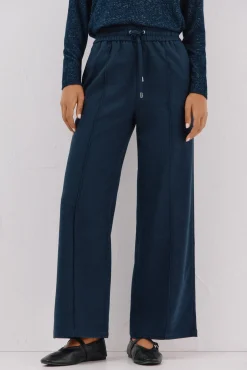 Cortefiel Calças-Texturas de borracha Panralón Azul