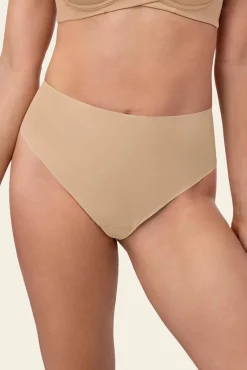 Leonisa Roupa Interior-Tiro alto invisível brasileiro bege