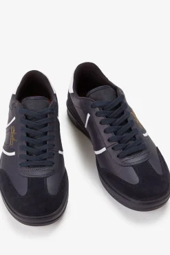 Fred Perry Sneakers-Tênis B4 em couro/camurça com relevo Azul