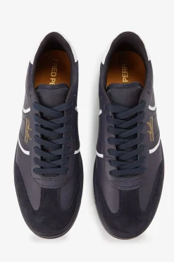 Fred Perry Sneakers-Tênis B4 em couro/camurça com relevo Azul