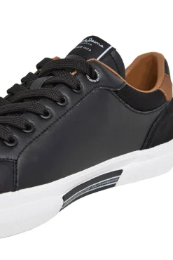Pepe Jeans Sneakers-Tênis Clássico Com Detalhes Em Camurça preto
