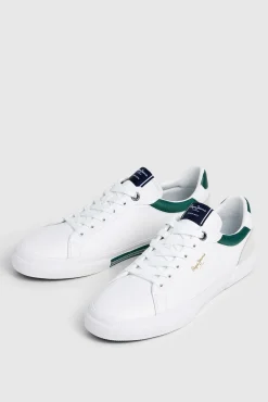 Pepe Jeans Sneakers-Tênis Clássico Com Detalhes Em Camurça verde