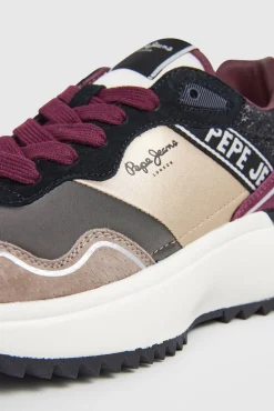 Pepe Jeans Sneakers-Ténis com detalhes brilhantes cru