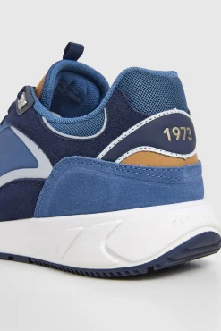 Pepe Jeans Sneakers-Tênis com detalhes em Camurça azul
