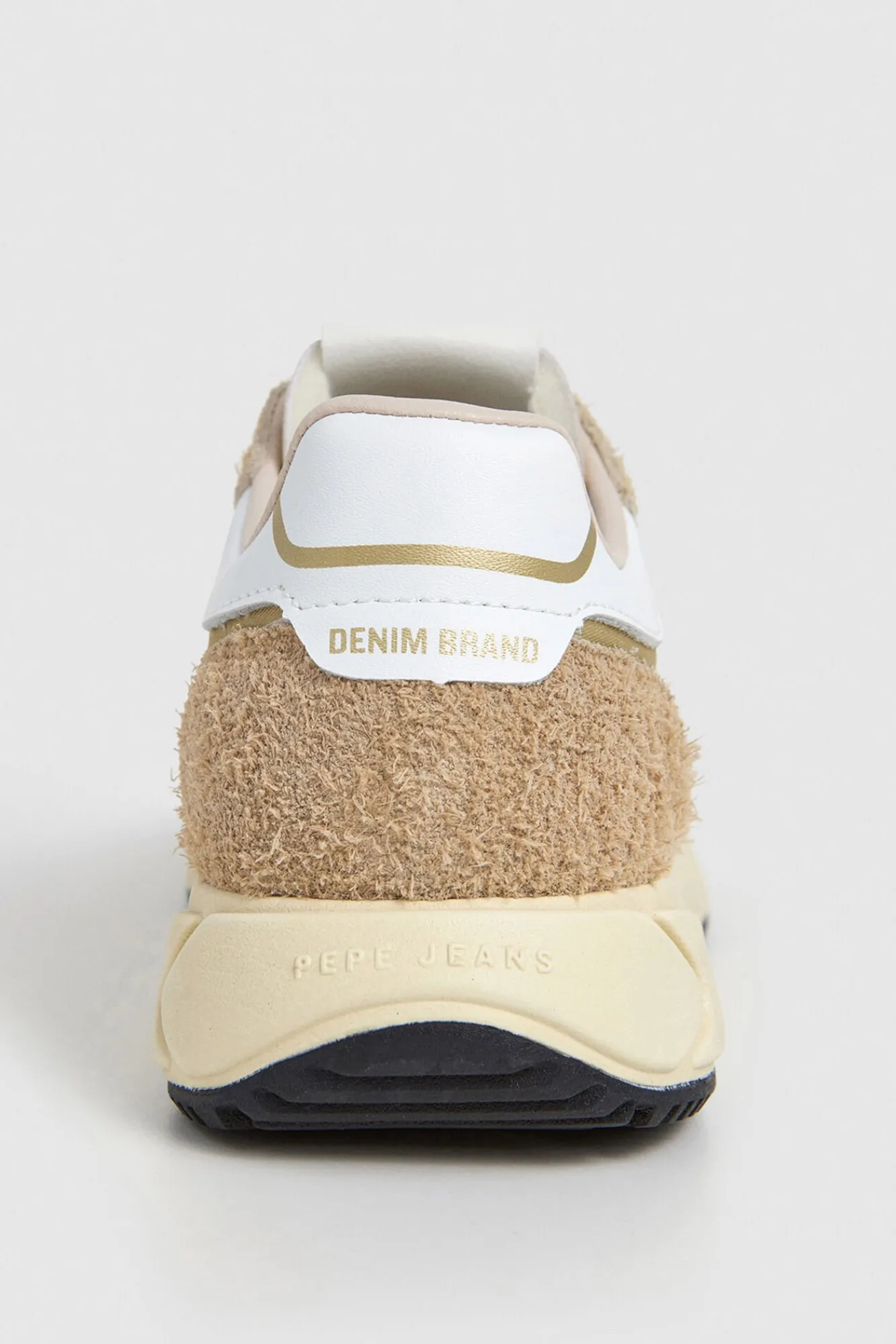 Pepe Jeans Sneakers|Calçado De Couro-Tênis com detalhes em Camurça bege