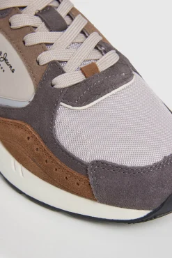 Pepe Jeans Sneakers-Tênis com detalhes em Camurça cinzento