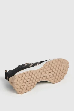 Pepe Jeans Sneakers|Calçado De Couro-Tênis com detalhes em glitter preto