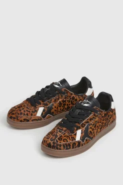 Pepe Jeans Sneakers|Calçado De Couro-Tênis com estampa animal cru
