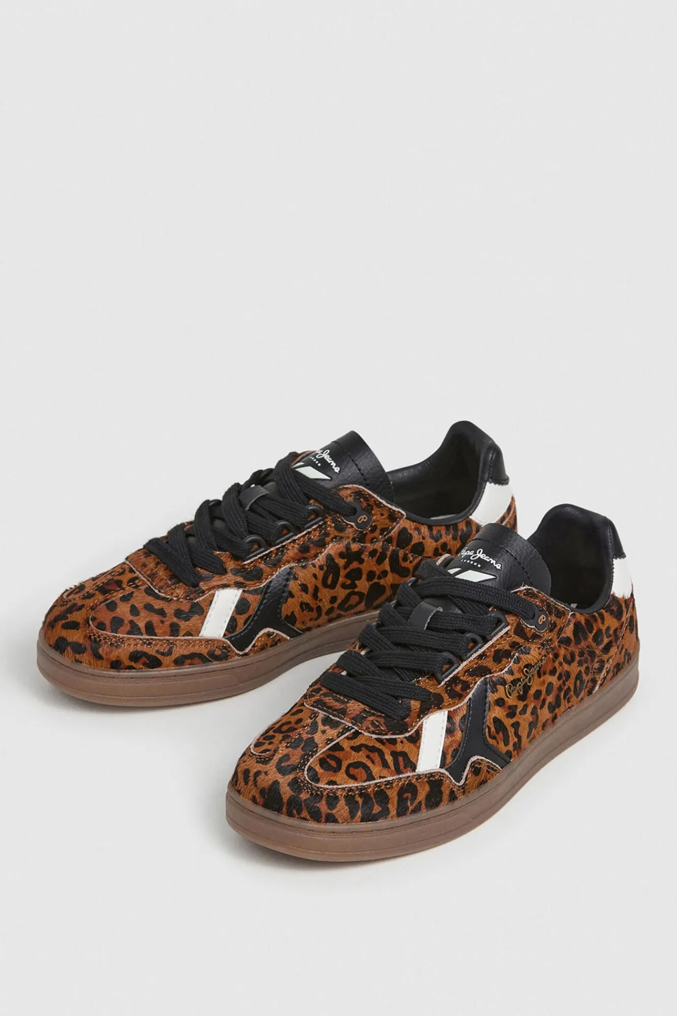 Pepe Jeans Sneakers|Calçado De Couro-Tênis com estampa animal cru