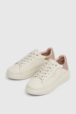 Pepe Jeans Sneakers|Calçado De Couro-Tênis com tachas cru