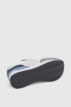 Pepe Jeans Sneakers|Calçado De Couro-Tênis de camurça e glitter azul