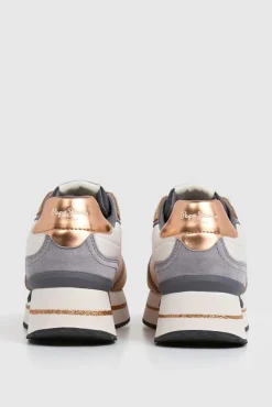 Pepe Jeans Sneakers|Calçado De Couro-Tênis de camurça e glitter vison