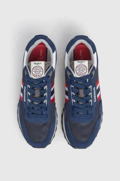 Pepe Jeans Sneakers-Tênis de corrida com detalhes em Camurça azul