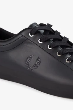 Fred Perry Sneakers-Tênis de couro básico Preto