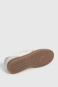 Pepe Jeans Sneakers|Calçado De Couro-Tênis de couro com detalhes em Camurça bege