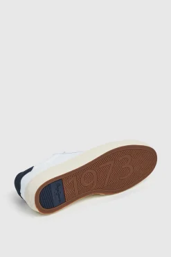 Pepe Jeans Sneakers-Tênis de couro com detalhes em Camurça branco