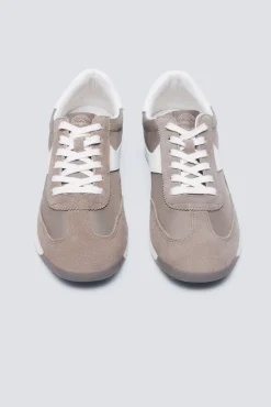 Springfield Sneakers-Tênis de couro estilo retrô castanho