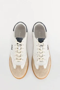 Pedro del Hierro Sneakers|Calçado De Couro-Tênis de pele Ecru