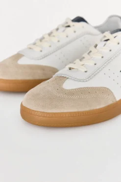 Pedro del Hierro Sneakers|Calçado De Couro-Tênis de pele Ecru
