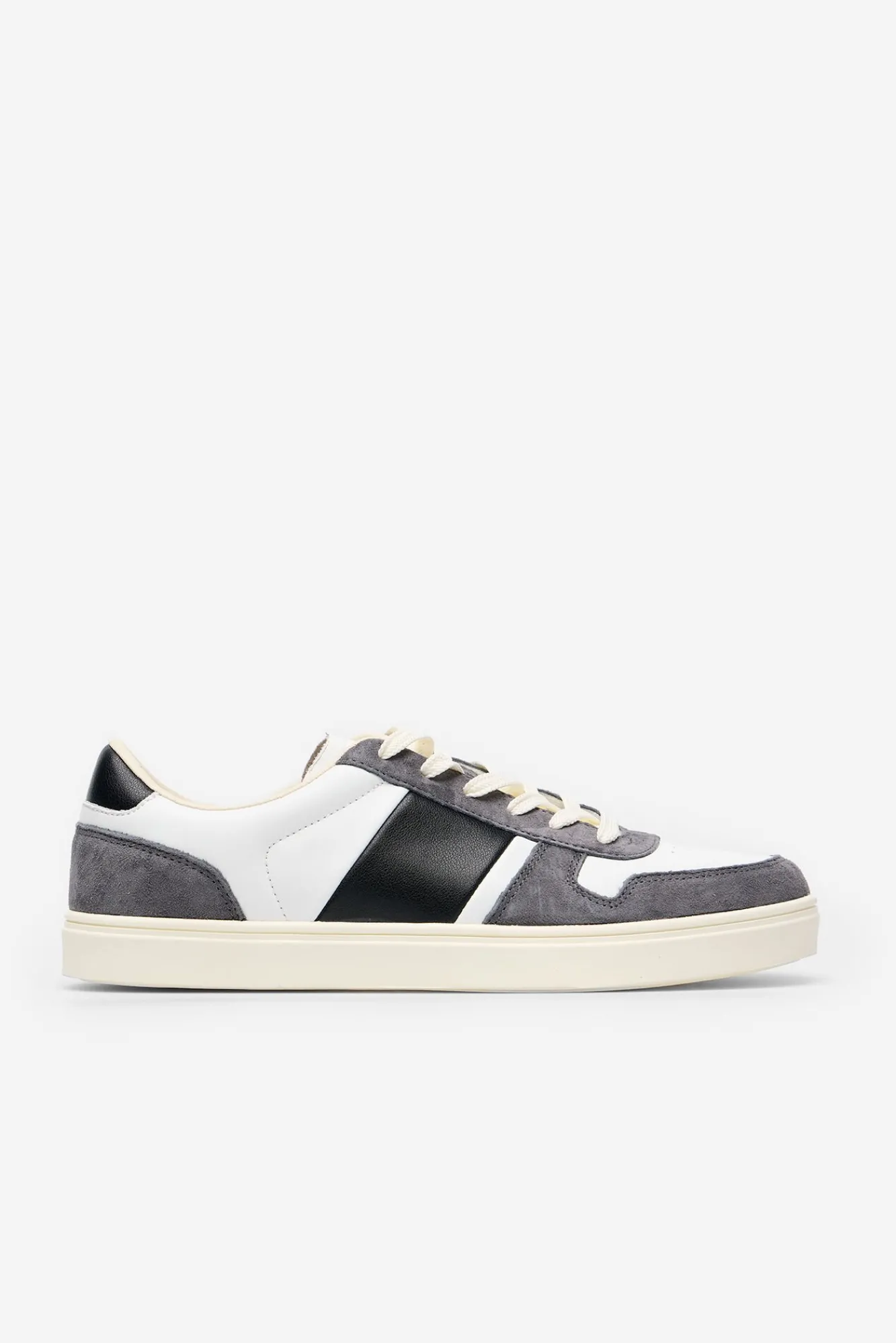 Cortefiel Sneakers-Tênis de pele Cinzento