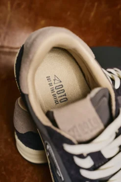 OOTO Sneakers-Tênis de pele e tecido Cinzento