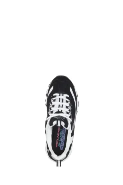 Skechers Sneakers|Calçado De Couro-Tênis D'Lites - Maior Tenis preto