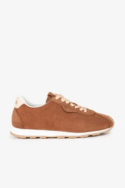 Popa Sneakers|Calçado De Couro-Tênis esportivo feminino Kira Croute Castanho