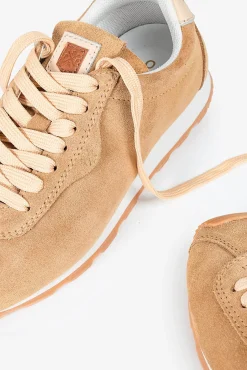 Popa Sneakers|Calçado De Couro-Tênis esportivo feminino Kira Croute Castanho