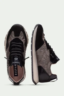 Hispanitas Sneakers|Calçado De Couro-Tênis esportivo KANSAS com cadarço de nylon elástico Preto
