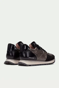 Hispanitas Sneakers|Calçado De Couro-Tênis esportivo KANSAS com cadarço de nylon elástico Preto