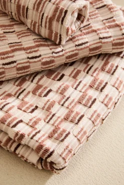 Calma House Toalhas-Toalha de banho de algodão felpudo Mercury Jacquard vermelho