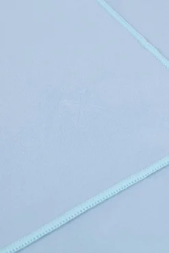 Textura Toalhas-Toalha leve de microfibra azul