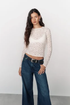 High Spirits T-Shirts|Blusas-Top Ashen bege