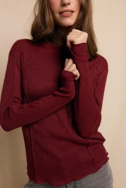 Slowlove T-Shirts|Blusas-Top básico mesclado Granada