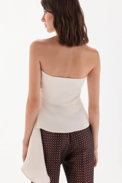 TFP by Tamara Falcó T-Shirts-Top com decote caicai Ecru