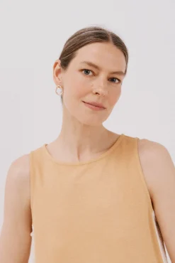 Cortefiel T-Shirts-Top com detalhe de renda de crochet na lateral Castanho