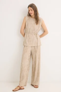 Cortefiel T-Shirts-Top com fivela jacquard Castanho