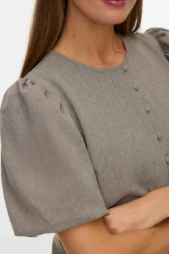 Vero Moda T-Shirts-Top com manga manga Castanho