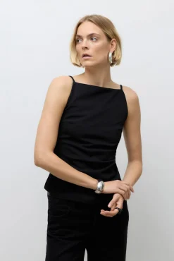 Vero Moda T-Shirts-Top de alças com gola alças Preto