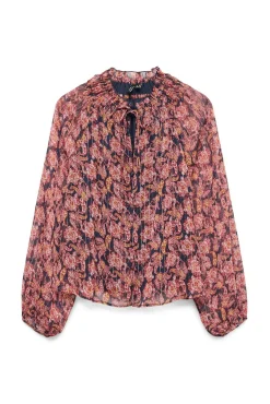 Vero Moda Blusas-Top de chiffon de manga comprida Multicolorido