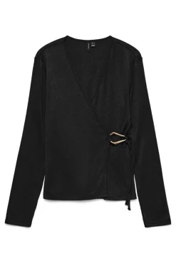 Vero Moda T-Shirts-Top de malha com detalhe de fivela Preto