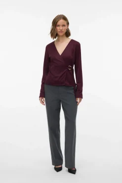 Vero Moda T-Shirts-Top de malha com detalhe de fivela Roxo